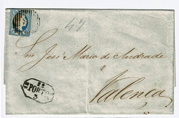 Portugal, 1855, # 7, Porto-Valença - Covers & Documents