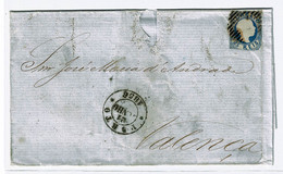 Portugal, 1856, # 11, Porto-Valença - Storia Postale