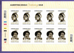 South Africa  2019 (2018). Albertina Sisulu. Fighter Against Apartheid. Famous People.  MNH - Neufs