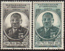 Détail De La Série - Gouverneur - Général Félix Eboué Obl. Madagascar N° 298 Et 299 - 1945 Gouverneur-Général Félix Éboué