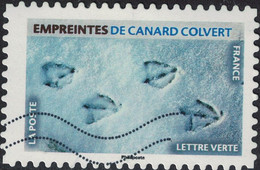 France 2021 Oblitéré Used Empreintes D'animaux Empreintes De Canard Colvert Y&T 1959 - Gebruikt