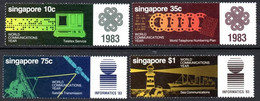 Singapore - 1983 World Communications Year Set (**) # SG 463-466 - Singapore (1959-...)