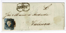 Portugal, 1859, # 11, Porto-Valença - Storia Postale