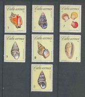 183a Cuba ** MNH N° 1009/1015 Coquillages Shell Shells - Nuevos