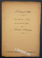 1880 Société Des Bitumes D'Auvergne - Me Persil - Manigler - Ingénieur Directeur - Ancel - Acte Manuscrit - Manuscripts