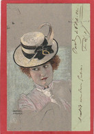 CPA: Illustrateur Kirchner - Portrait De Femme Au Chapeau  (Sans éditeur) 1902 - Kirchner, Raphael
