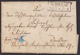 "Schildau", Ra Auf Brief, 1853, Mit Inhalt - Pruisen