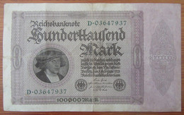 Allemagne - Billet 100 000 / Hunderttausend Mark 1923 - 100.000 Mark