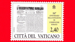 Nuovo - MNH - VATICANO - 2021 - 160 Anni Dell'Osservatore Romano – Prima Pagina Del Primo Numero - 2.40 - Ongebruikt