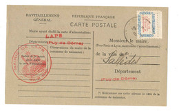 VIC LE COMTE -CARTE RAVITAILLEMENT   Suite Guerre 39/45-MILITARIA---LAPS - Vic Le Comte