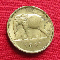 Congo Belgian 2 Franc 1947 Belgish  Wºº - 1934-1945: Leopold III.