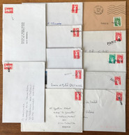 France Lot De 38 Enveloppes Avec Griffe De Villes Oblitérantes - 3 Photos - (L074) - 1961-....