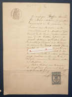 1875 Feissons Sous Briançon (sur Isère) Moutiers Savoie - RUFFIER - COETTEX Réception Somme D'argent - Timbre Quittance - Manuscripts