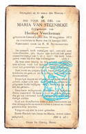 DP Maria Van Steenbeke ° Leeuwergem Zottegem 1872 † Burst Erpe-Mere 1937 X Hermes Veeckman - Devotion Images