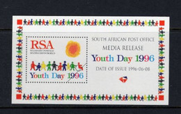 ZIBELINE RSA  YOUTH DAY 96 NOEL OBL SPECIMEN SOUTH AFRICA AFRIKA AFRIQUE DU SUD - Blokken & Velletjes