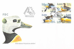 Aland FDC 2001 Birds (DD28-40) - Autres