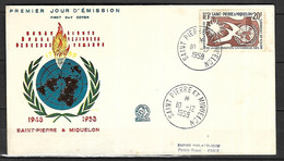 Saint Pierre Et Miquelon  FDC  10 12 1958  Cat  YT N° 358 - FDC