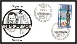 67953 N°1980 Sojus 31 Soyuz Salut 6 Interkosmos 10/10/1978 Allemagne Germany DDR Espace Space Lettre Cover - Europa
