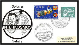 67988 Sojus 31 Soyuz Salut 6 24/9/1978 Allemagne Germany DDR Espace Space Lettre Cover - Europa