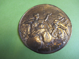 Repro.  De Médaille D'expo. Pour Encadrement/Feuille Laiton Et Cuir Emboutis/Anvers/Ch WIENER/1894   MED401 - Belgique