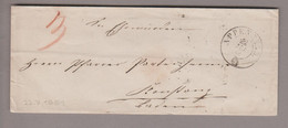 CH Heimat AI Appenzell 1854-07-22 BOM Grenzrayonbrief Nach Konstanz - Briefe U. Dokumente