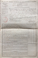 Feuille De Route De Sous Officier Et Soldat Place De Bruges Vers Lille 16eme Division Militaire 1810 - Documenti