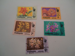 PAHANG  MALAYSIA USED STAMPS FLOWERS - Pahang