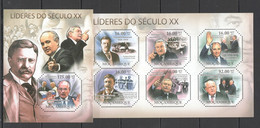 BC1006 2011 MOZAMBIQUE MOCAMBIQUE FAMOUS PEOPLE LEADERS XX CENTURY ROOSEVELT KB+BL MNH - Other