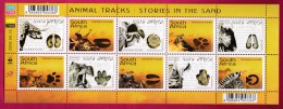 SOUTH AFRICA, 2006, Mint Never Hinged, Sheet Of Stamps , Animal Tracks, Sa 1800, #9199 - Ongebruikt