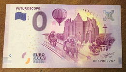 2017 BILLET 0 EURO SOUVENIR DPT 86 FUTUROSCOPE ZERO 0 EURO SCHEIN BANKNOTE PAPER MONEY BANK - Private Proofs / Unofficial