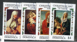 349 Dominica 1987 Sc.#1049-52 Used "Offers Welcome" - Dominica (1978-...)