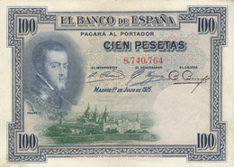 CRBS0260 BILLETE ESPAÑA 100 PESETAS 1925 SELLO EN SECO GOB PROV EBC 50 - Other & Unclassified