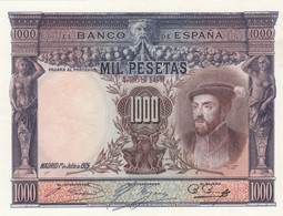 CRBS0269 BILLETE ESPAÑA 1000 PESETAS 1925 MUY RARO SIN CIRCULAR CON PUNTOS DE GRAPA TAPADOS 475 - Altri & Non Classificati