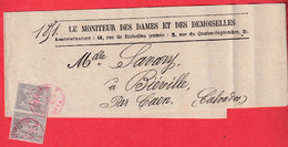 N°87 PAIRE CAD ROUGE DES IMPRIMES PARIS POUR CAEN CALVADOS - 1877-1920: Semi-Moderne