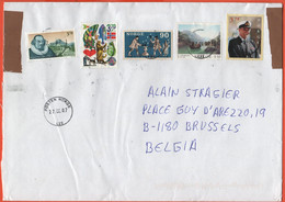 NORVEGIA - NORGE - NORWAY - 2007 - 5 Stamps - Medium Envelope - Viaggiata Da Tananger Per Brussels, Belgium - Lettres & Documents