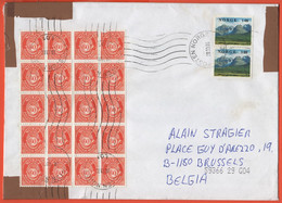 NORVEGIA - NORGE - NORWAY - 2006 - Block Of 20 X 60 + 2 X 1,00 - Medium Envelope - Viaggiata Da Tananger Per Brussels, B - Covers & Documents