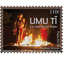 Polynesia 2021 Polynesie HEIVA UMU TI Walking On Fire Marche Feu Culture 1v Mnh - Nuovi