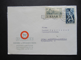 Saarland 1951 Umschlag P.Klein Schilder Und Spielwaren Fabrik Dudweiler Saar Werbestempel Benutzt Die Kraftpost - Covers & Documents