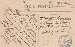 FRANCE CARTE POSTALE 1915 Cachet RASSEMBLEMENT N° 22 POSTES - Francobolli Di Guerra