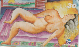 FEMME  NUE - Peinture