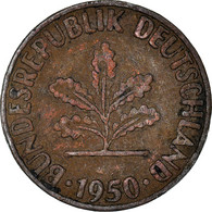 Monnaie, République Fédérale Allemande, Pfennig, 1950, Munich, TB, Copper - 1 Pfennig