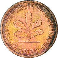 Monnaie, République Fédérale Allemande, Pfennig, 1971, Stuttgart, TTB+ - 1 Pfennig
