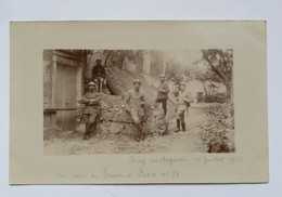 Carte Photo JOUY EN ARGONNE "La Sape Du Trésor Et Poste N° 74" Le 10 Juillet 1916 - Personajes