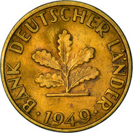 Monnaie, République Fédérale Allemande, 5 Pfennig, 1949, Hambourg, TTB, Brass - 5 Pfennig