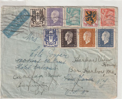 FRANCE Lettre NICE ST BARTHELEMY Pour Les USA - 1944-45 Maríanne De Dulac