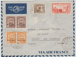 KOUANG TCHEOU + INDOCHINE  1940   Cover From  HANOI To  France     Réf 704  RARE - Storia Postale