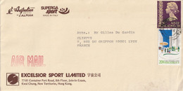 Hong Kong Lettre Avion Entête Excelsior Sport Pour Villeurbanne France - N° 4 - Brieven En Documenten