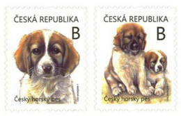 Czech Republic - 2021 - Young Animals - Puppies - Mint Self-adhesive Booklet Stamp Set - Unused Stamps