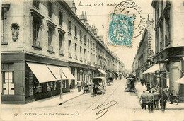 Tours * La Rue Nationale * Attelage * Grande Pharmacie Nouvelle * Commerces Magasins - Tours