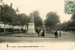 Tours * Avenue De Grammont Et La Statue De Balzac - Tours